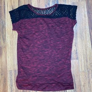 Cute red and black top, like new never worn